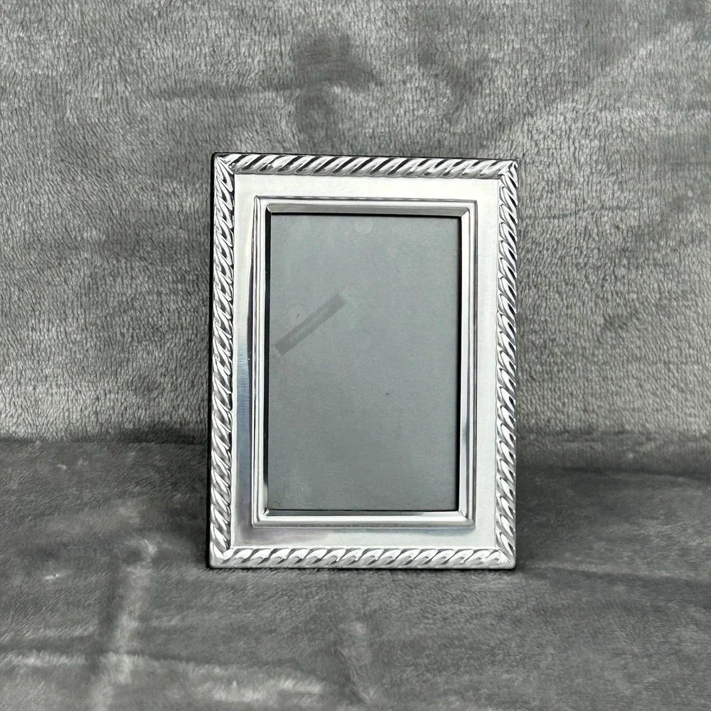 Vintage 2 X 3 Picture Frame Silvertone Easel Back Horizontal Or Vertical Display